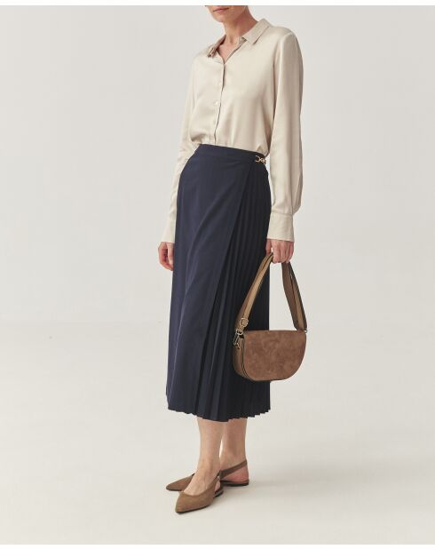 Jupe Plisona bleu marine