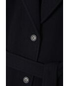 Manteau en laine mélangée Nitika bleu marine