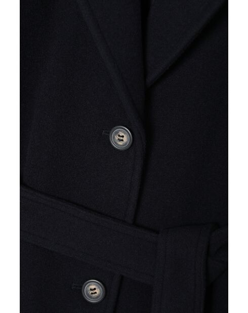 Manteau en laine mélangée Nitika bleu marine