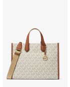 Grand sac cabas Gigi beige - 39,4 x 29,8 x 13,3 cm