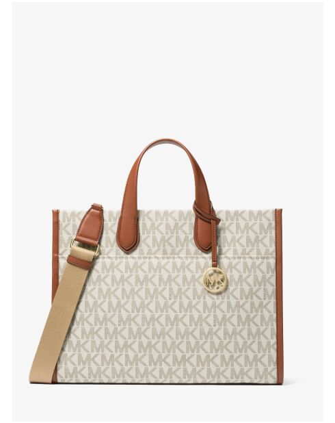 Grand sac cabas Gigi beige - 39,4 x 29,8 x 13,3 cm