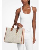Grand sac cabas Gigi beige - 39,4 x 29,8 x 13,3 cm