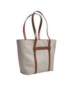 Große 2-in-1-Tragetasche Jet Set Travel in Braun/Beige — 43 x 30 x 11 cm