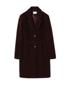 Manteau en laine mélangée Nitika prune