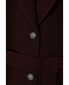 Manteau en laine mélangée Nitika prune