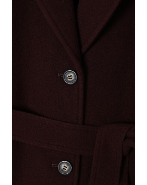 Manteau en laine mélangée Nitika prune