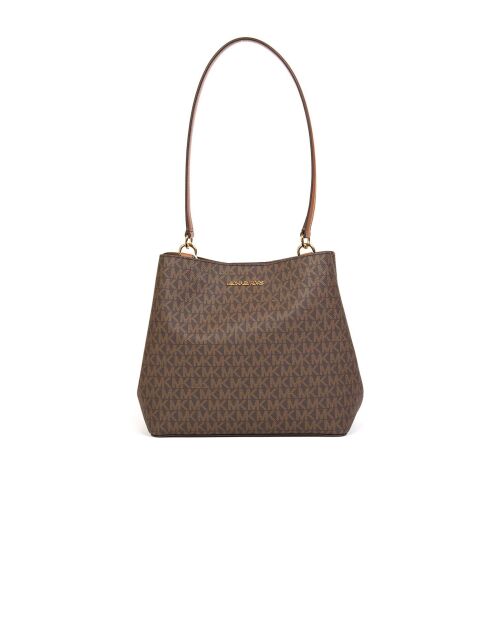 Sac bandoulière style seau Pratt marron - 26.7x22.2x12.1 cm