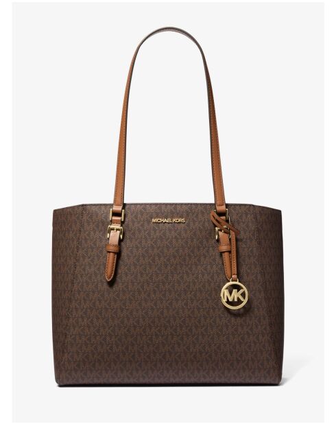 Sac cabas 3 en 1 Charlotte marron - 38x29x14 cm