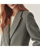 Manteau en laine mélangée Sonia 1 anthracite chiné