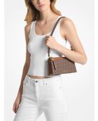 Braune konvertierbare Schultertasche - 23,5 x 12,7 x 6,4 cm