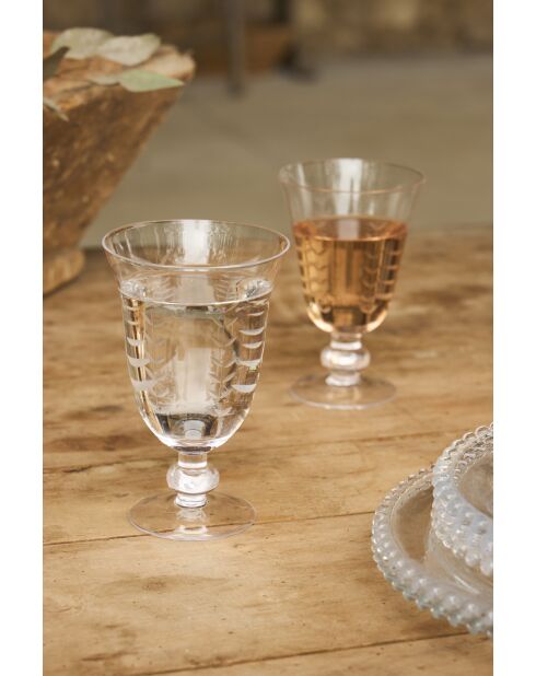 Lot de 6 Verres à pied eau Arlequin transparentes - 40 cl
