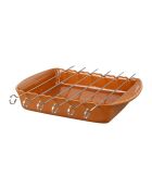 Plat à four broche Barbecue caramel -38 x 27 x 6cm