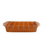 Plat à four broche Barbecue caramel -38 x 27 x 6cm