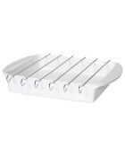 Plat à four broche Barbecue blanc - 38 x 27 x 6cm