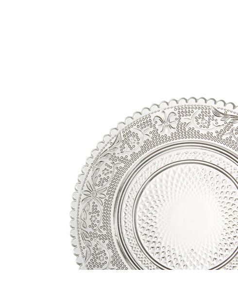 Assiette à pain en verre Classic transparente - D.14.5 cm