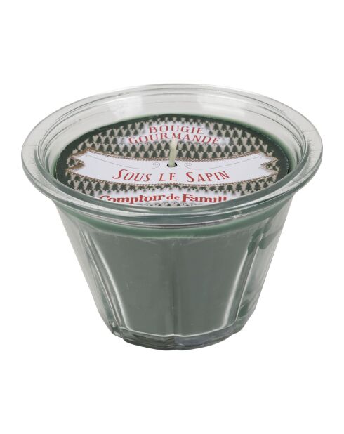 Bougie gourmande sous le sapin verte - 220 g