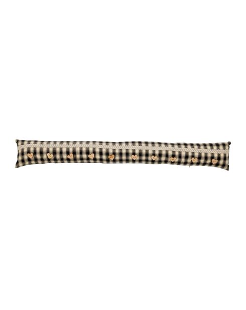 Boudin de porte en coton Campagne noir - 90 x 13 x 13cm