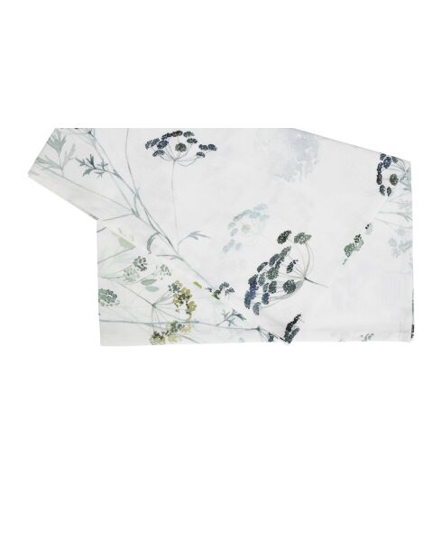 Double set en coton Herbier blanc/vert -160 x 50cm