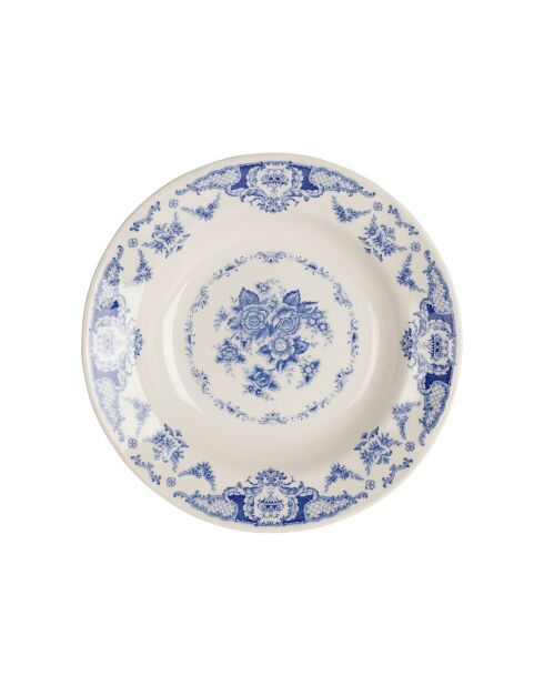 Lot de 6 Assiettes creuse Clothilde bleue - D.22 cm