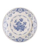 Lot de 6 Assiettes plate Clothilde bleue - D.26 cm