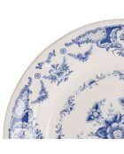 Lot de 6 Assiettes plate Clothilde bleue - D.26 cm