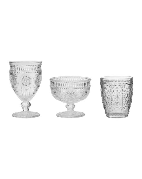 Lot de 6 Verres à pied Chambord transparente - 25 cl