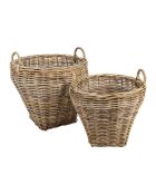 Lot de panier bas carré Java naturel - 2 pièces