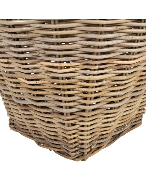 Lot de panier bas carré Java naturel - 2 pièces