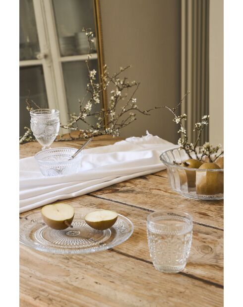 Lot de 6 Assiettes de présentation en verre Classic transparente - D.30 cm