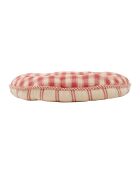 Galette de chaise ronde en coton Campagne rouge - D .40cm