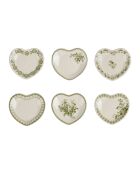 Lot de 6 coupelles cœur Faustine verte -10 x 9cm
