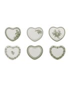Lot de 6 coupelles cœur Faustine verte -10 x 9cm