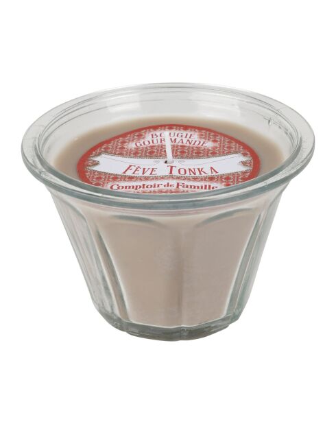 Bougie gourmande fève tonka beige - 220 g