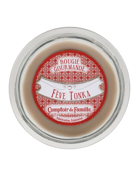 Bougie gourmande fève tonka beige - 220 g