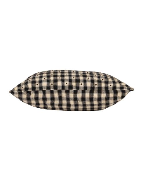 Coussin carré en coton Campagne noir - 45x45 cm