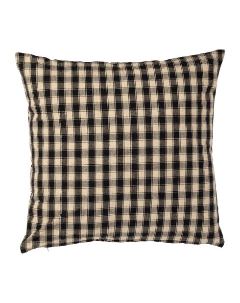 Coussin carré en coton Campagne noir - 45x45 cm