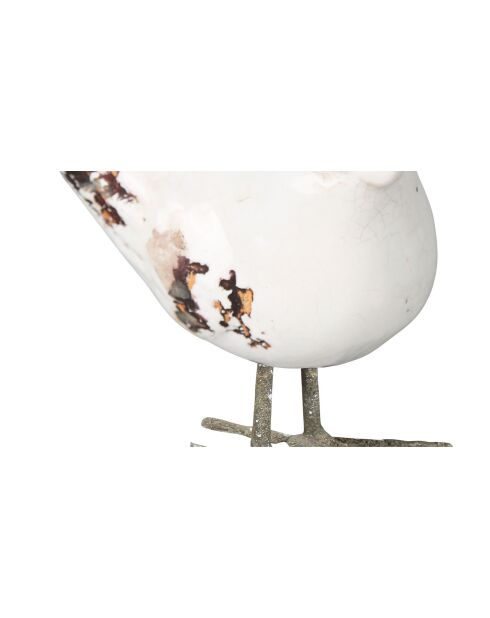 Décorations 2 assortis Oiseau blanches - 12.5 x H14.5cm