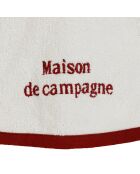 Lot de essuie-mains en coton Campagne écru/rouge - 2 pièces