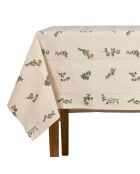 Nappe en coton Juline naturel/ vert