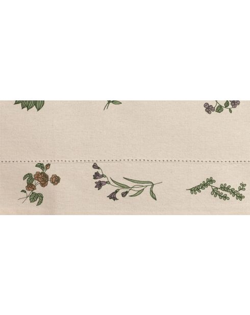 Nappe en coton Juline naturel/ vert