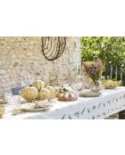 Nappe en coton Juline naturel/ vert
