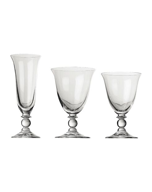 Lot de 6 Verres à pied eau Piano transparentes - 26 cl