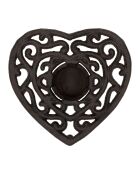 Chauffe-plat Rhododendron noir - 16x16x4 cm