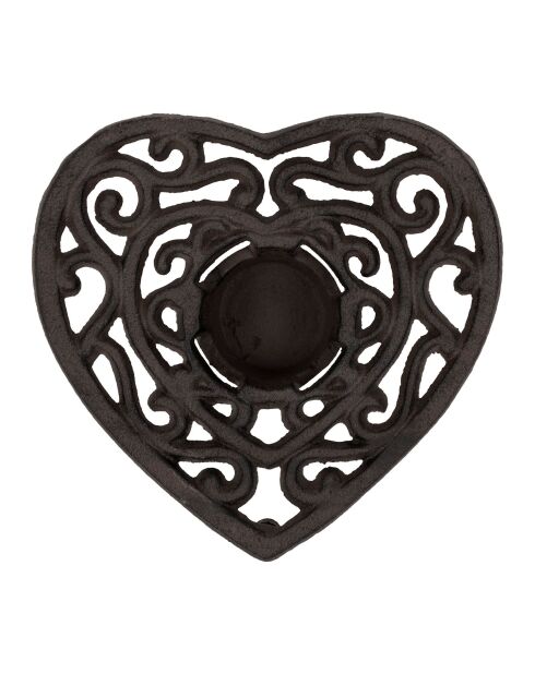 Chauffe-plat Rhododendron noir - 16x16x4 cm