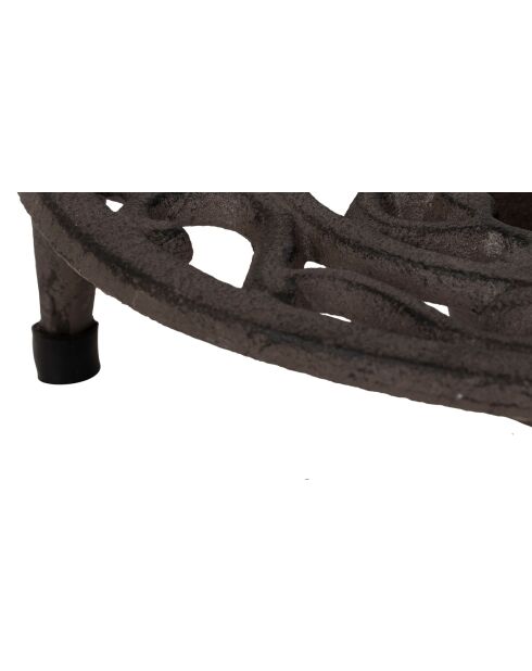 Chauffe-plat Rhododendron noir - 16x16x4 cm