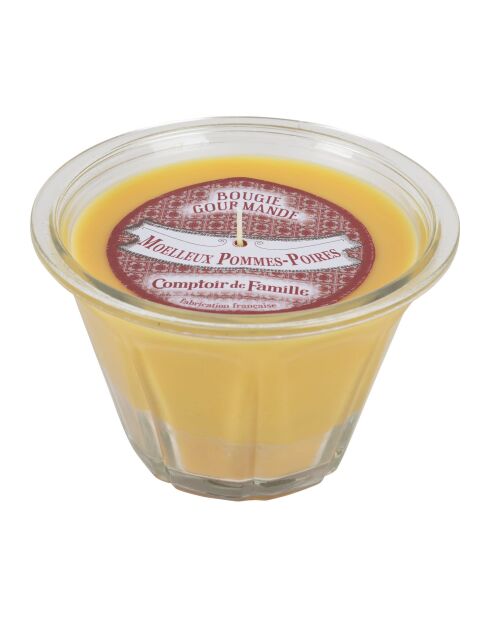 Bougie gourmande pomme poire jaune - 220 g