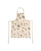 Tablier en coton Marie-Lise marron - 68x85 cm