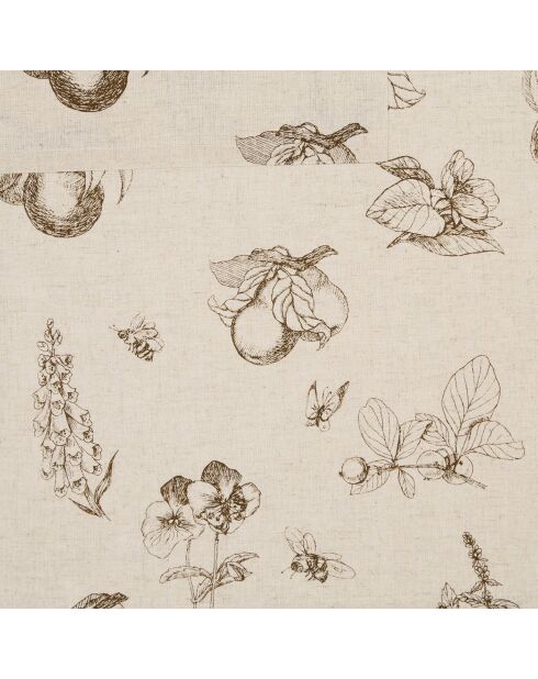Tablier en coton Marie-Lise marron - 68x85 cm