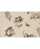 Nappe en lin mélangé Marie-Lise marron