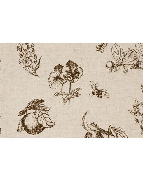 Nappe en lin mélangé Marie-Lise marron